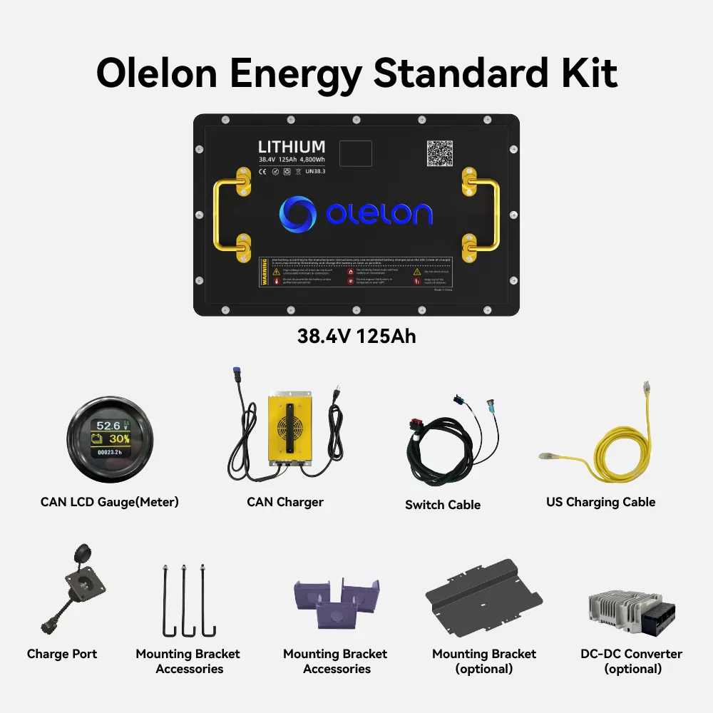 36v golf cart lithium battery complete kit_38.4v 125Ah