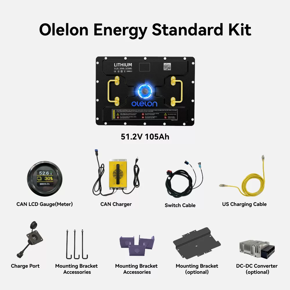 48v golf cart lithium battery complete kit_51.2v 105Ah