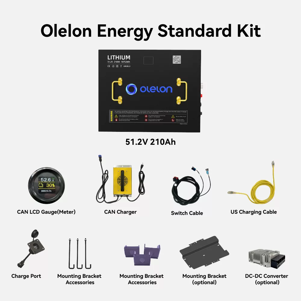 48v golf cart lithium battery complete kit_51.2v 210Ah