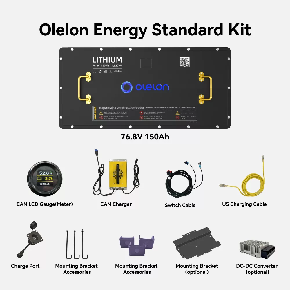 72v golf cart lithium battery complete kit_76.8v 150Ah