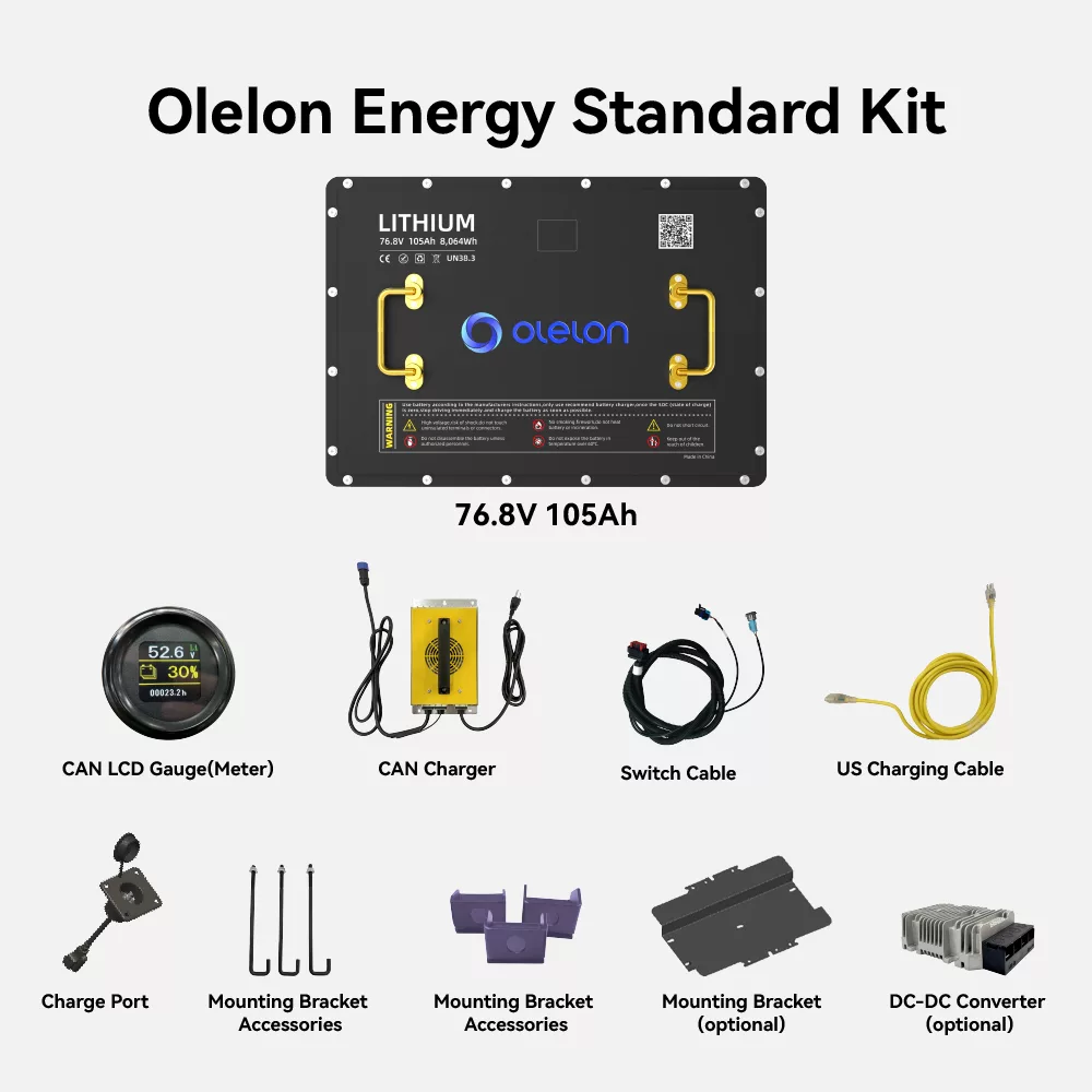 72v golf cart lithium battery complete kit_51.2v 105Ah